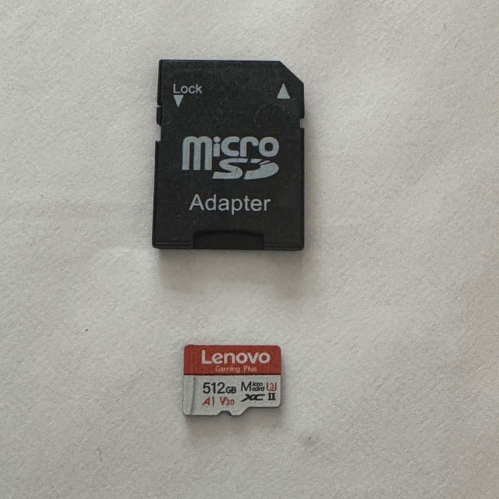 Lenovo MicroSD Card and Adapter - Red and Black